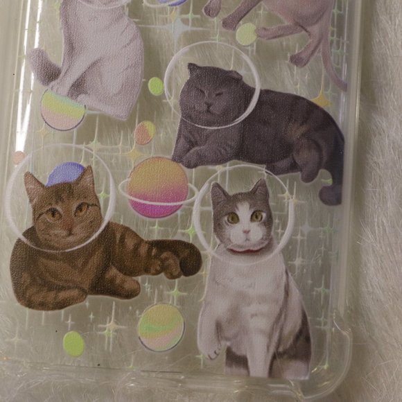 Moto G Stylus Phone Case with Astronaut Cats in Outer Space Design - Picture 2 of 6